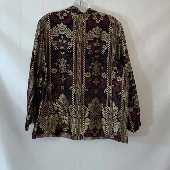 207 Citron Santa Monica Silk Brocade Blazer Jacket - Picture 7 of 16